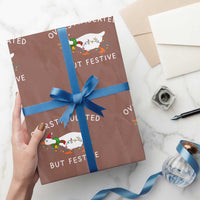 Overstimulated But Festive Goose Christmas Wrapping Paper Roll Funny Holiday Meme - Wonder Print Shop