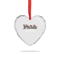 Overstimulated But Festive Possum Christmas Heart Crystal Glass Ornament Funny Opossum Xmas Meme - Wonder Print Shop