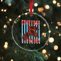 Oyster Club Crystal Glass Ornament Coastal Girls Trip Beach Vacation Gift
