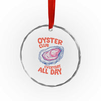 Oyster Club Crystal Glass Ornament Retro Summer Beach Vacation Gift