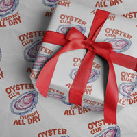 Oyster Club Wrapping Paper Roll Retro Summer Beach Vacation Gift