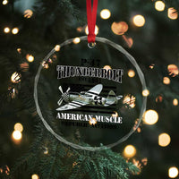 P-47 Thunderbolt WWII Airplane Crystal Glass Ornament American Muscle Vintage - Wonder Print Shop