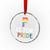P is for Pride Crystal Glass Ornament Funny Rainbow Alphabet Celebrating LGBTQ+ Identity - Wonder Print Shop
