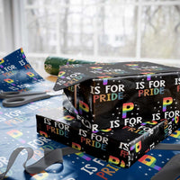 P is for Pride Wrapping Paper Roll Funny Rainbow Alphabet Celebrating LGBTQ+ Identity - Wonder Print Shop