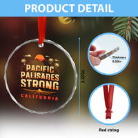 Pacific Palisades Strong Crystal Glass Ornament Support California LA Relief TS02