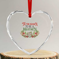 Pagan Xmas Heart Crystal Glass Ornament Tis The Season To Be A Heathen Yule - Wonder Print Shop