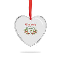Pagan Xmas Heart Crystal Glass Ornament Tis The Season To Be A Heathen Yule - Wonder Print Shop