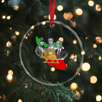 Pahlavi Dynasty Crystal Glass Ornament Three Generations Iran Lion and Sun Portrait