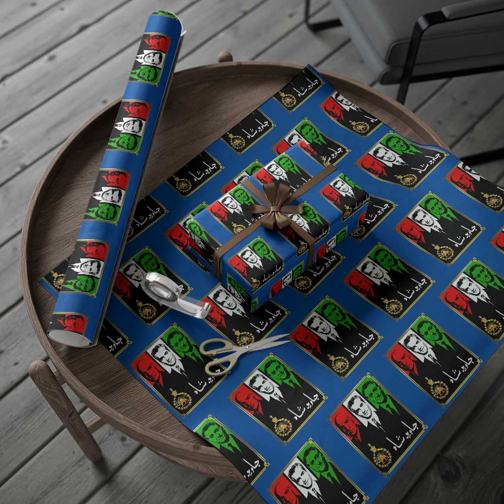 Pahlavi Kings of Iran Wrapping Paper Roll Javid Shah Long live the King