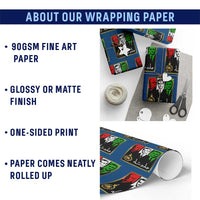 Pahlavi Kings of Iran Wrapping Paper Roll Javid Shah Long live the King