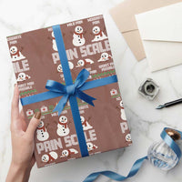 Pain Scale Snowman Wrapping Paper Roll Funny ICU Nurse Christmas - Wonder Print Shop