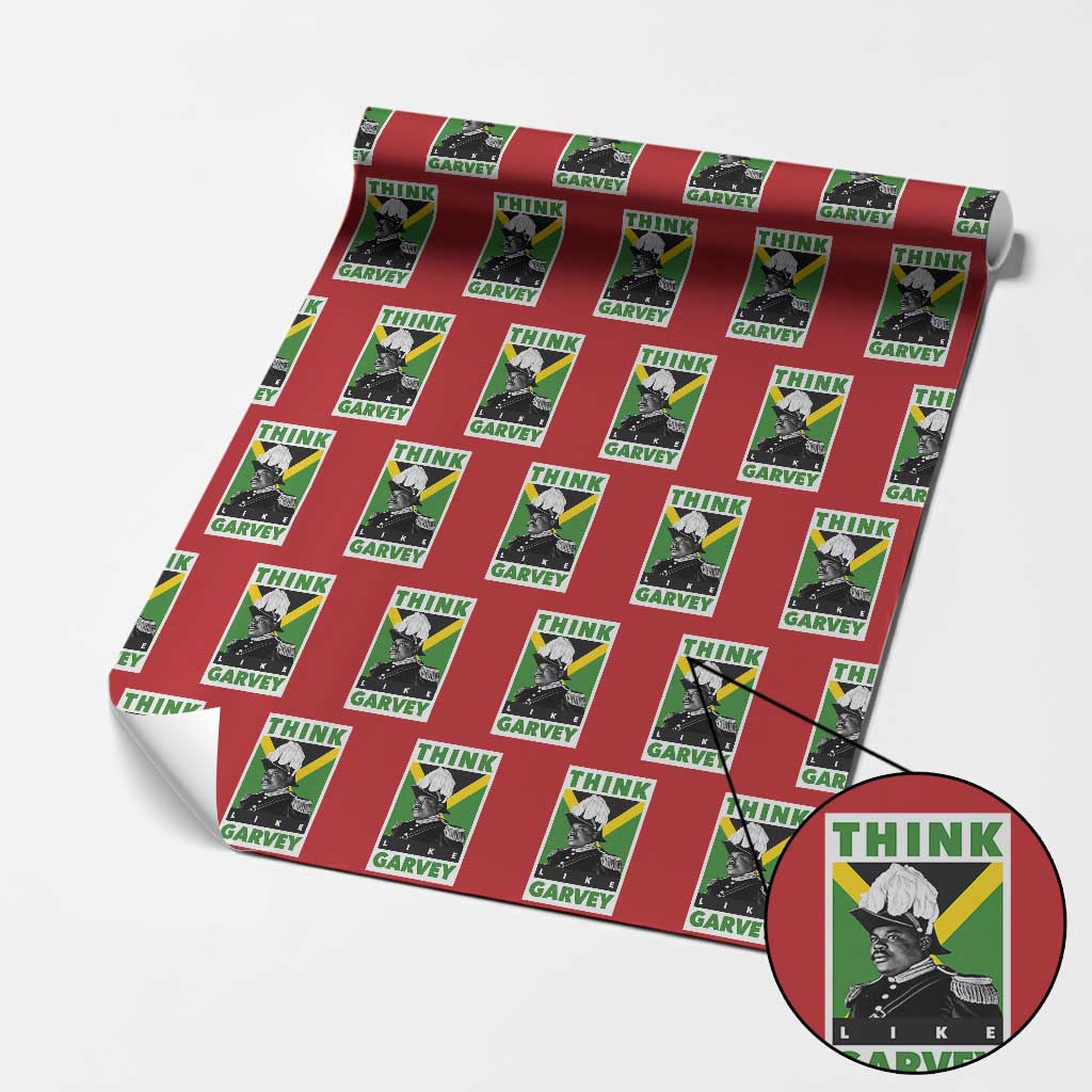 Pan Africanism Think Like Garvey Wrapping Paper Roll Marcus Garvey Jamaica Flag