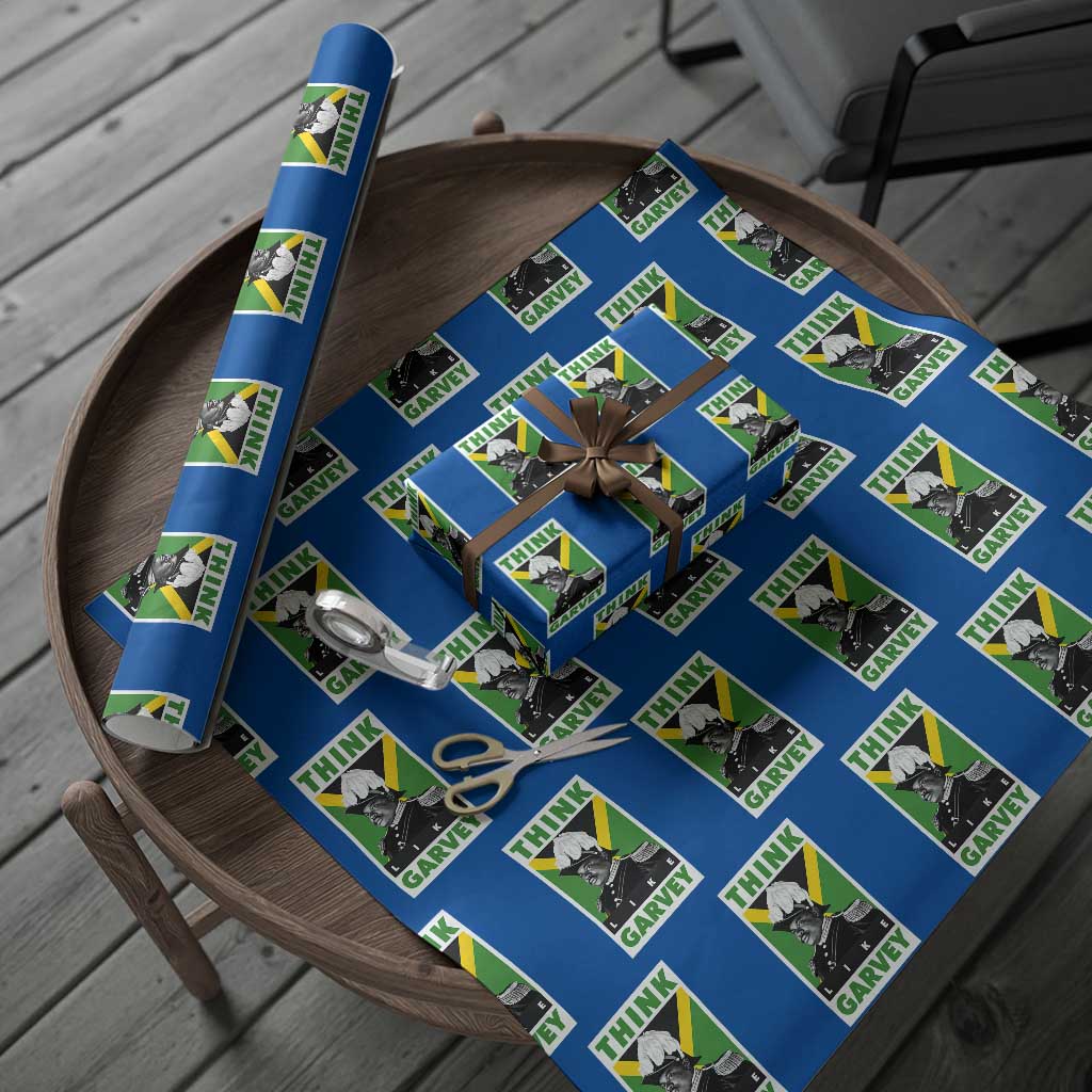 Pan Africanism Think Like Garvey Wrapping Paper Roll Marcus Garvey Jamaica Flag