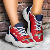 Panama 2026 Football Chunky Sneakers Vamos Los Canaleros Grunge Curve Stylized - Wonder Print Shop