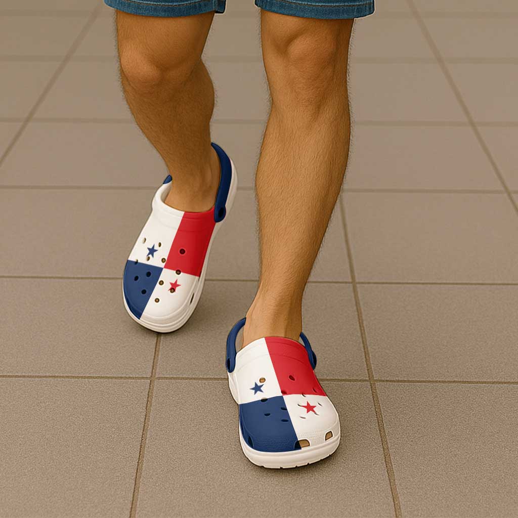 Panama Clogs Shoes Heritage Palette Flag-Inspired - Wonder Print Shop