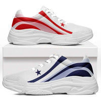 Panama Football Chunky Sneakers Flag-Inspired Curve Style
