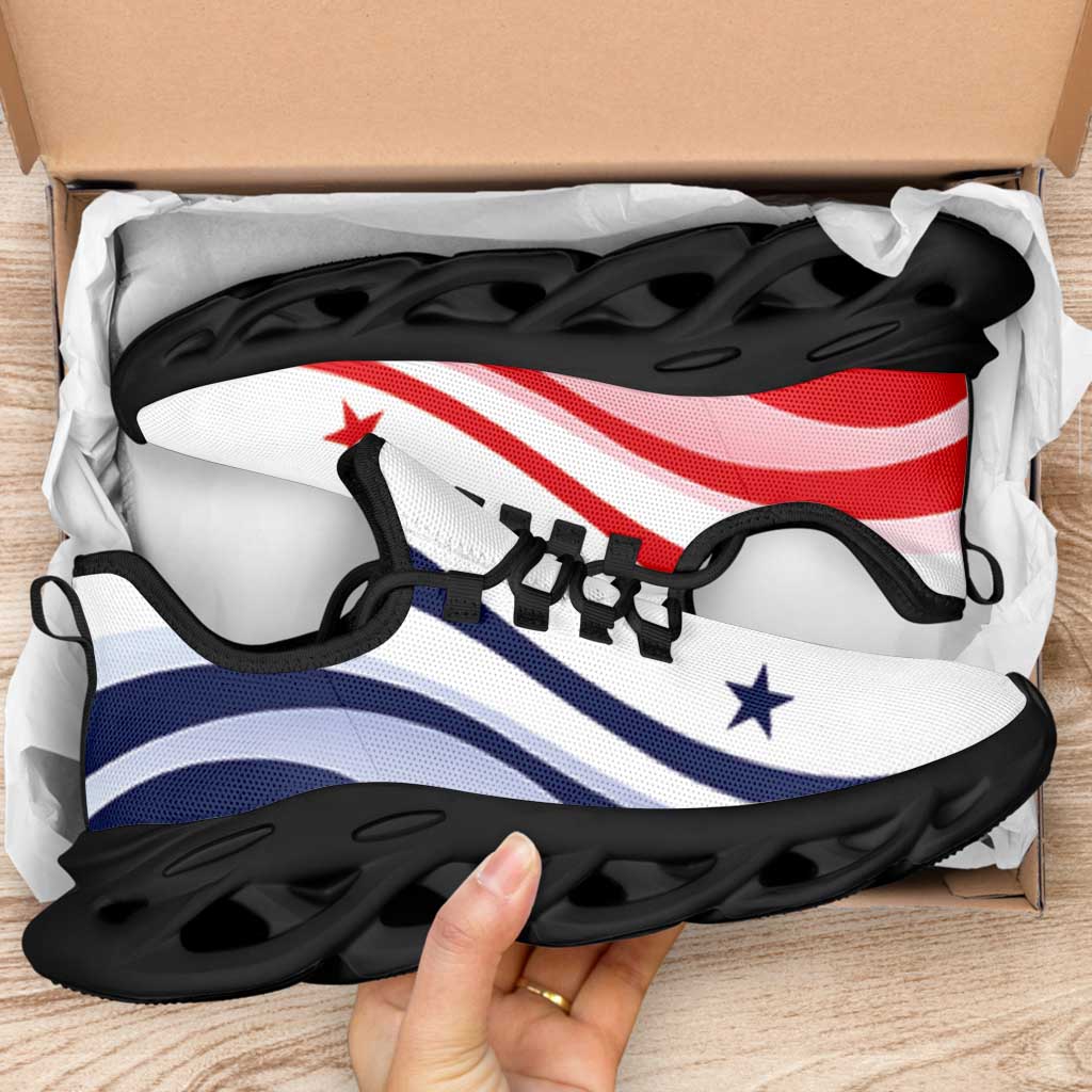 Panama Football Clunky Sneakers Flag-Inspired Curve Style