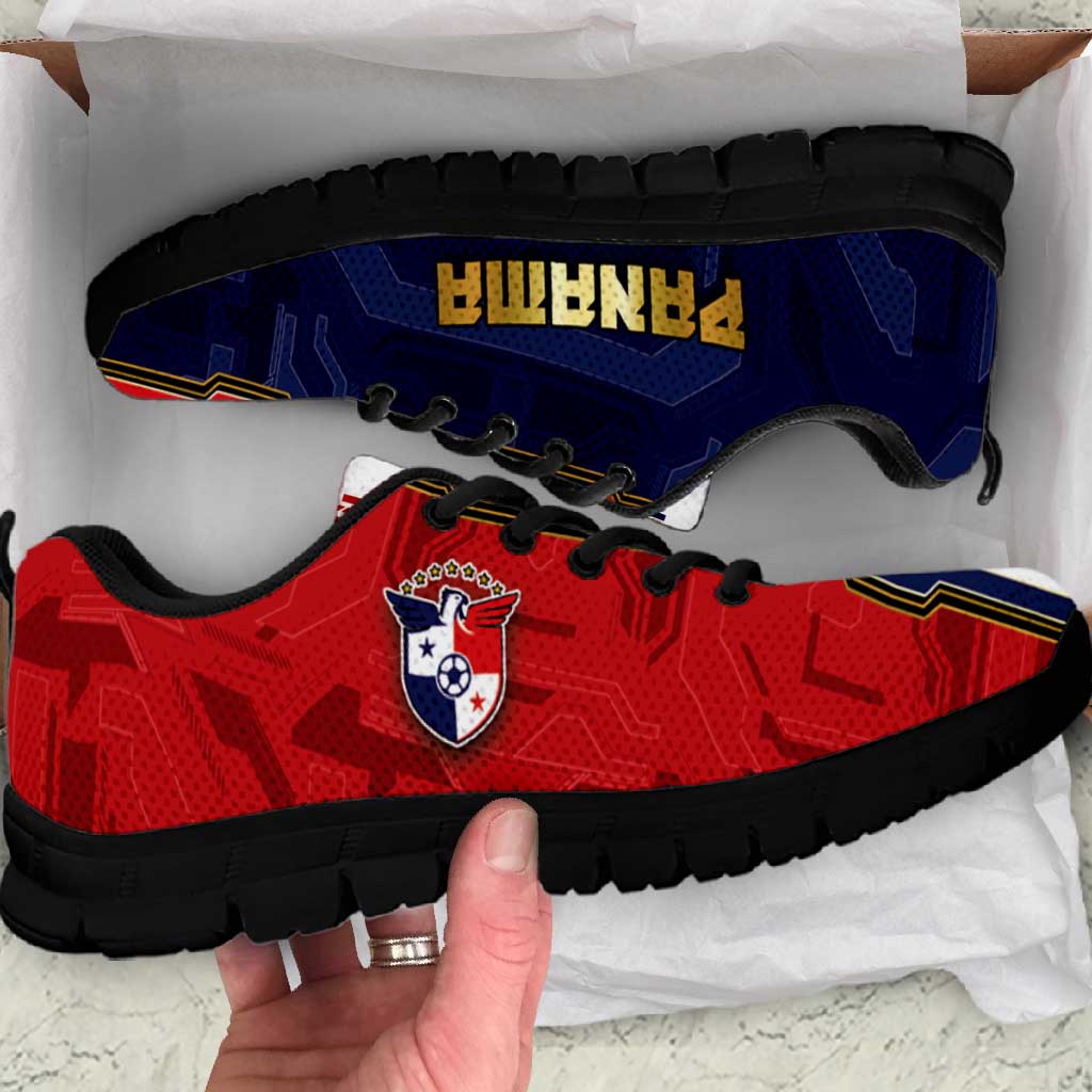 Panama Football Sneakers Cybernetic Mech Warrior Flag