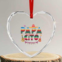 Papa Cito Heart Crystal Glass Ornament Mexican Dad Latino Fathers Day Gift