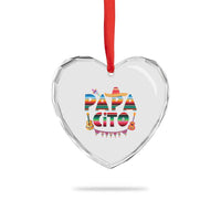 Papa Cito Heart Crystal Glass Ornament Mexican Dad Latino Fathers Day Gift
