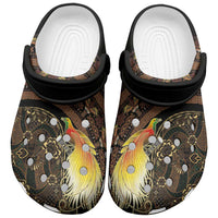 Papua New Guinea and Indonesia Batik Clogs Shoes Bird of Paradise with Tribal Batik Patterns