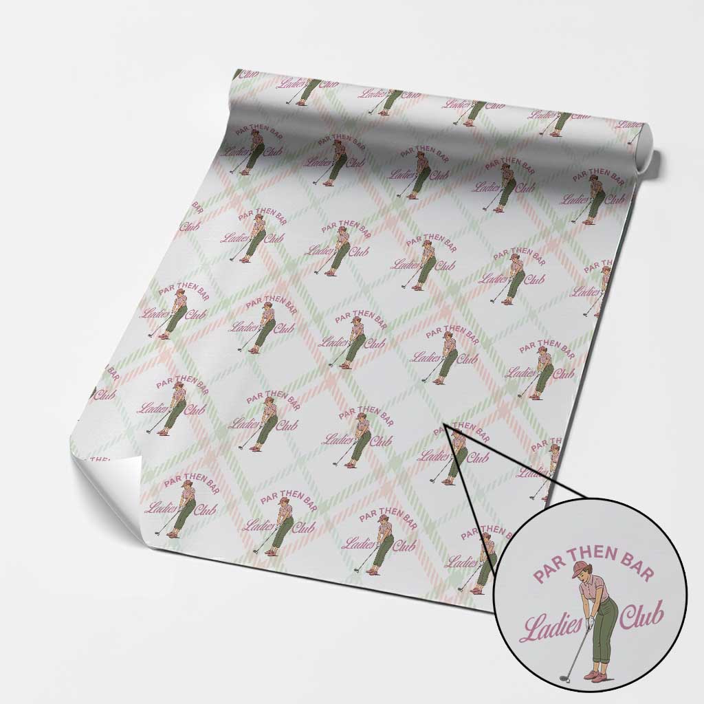 Par Then Bar Ladies Club Vintage Wrapping Paper Roll Retro Womens Golfing 19th Hole Humor Preppy Country