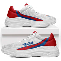 Paraguay 2026 Football Chunky Sneakers Los Guaranies Grunge Curve Stylized - Wonder Print Shop