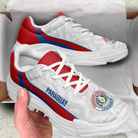 Paraguay 2026 Football Chunky Sneakers Los Guaranies Grunge Curve Stylized - Wonder Print Shop