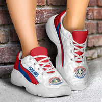 Paraguay 2026 Football Chunky Sneakers Los Guaranies Grunge Curve Stylized - Wonder Print Shop