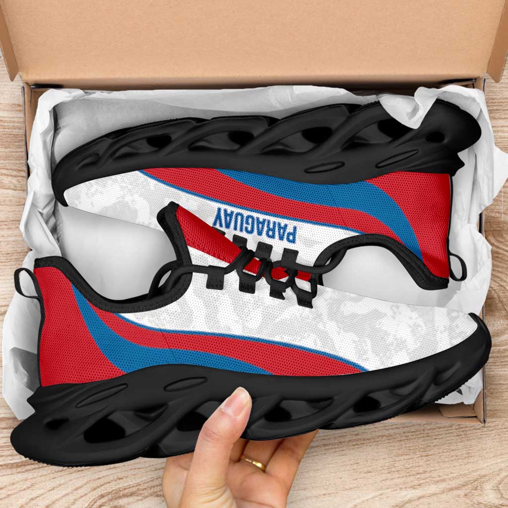 Paraguay 2026 Football Clunky Sneakers Los Guaranies Grunge Curve Stylized - Wonder Print Shop