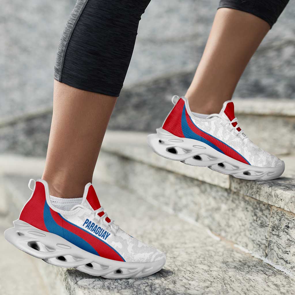 Paraguay 2026 Football Clunky Sneakers Los Guaranies Grunge Curve Stylized - Wonder Print Shop