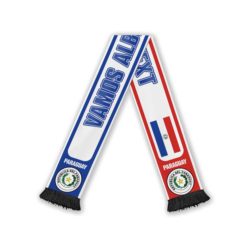 Paraguay 2026 Football Personalized Soccer Scarf Vamos La Albirroja