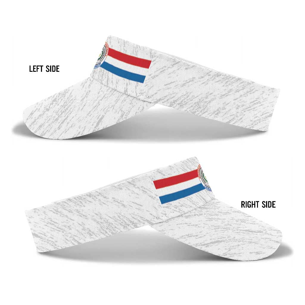 Paraguay 2026 Football Sun Visor Cap Vamos La Albirroja
