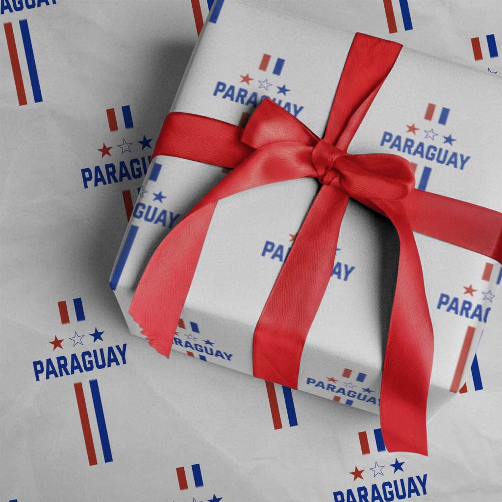 Paraguay Flag Soccer Jersey Style Graphic Wrapping Paper Roll Patriotic Paraguaya Pride Football Fans Sports Spirit