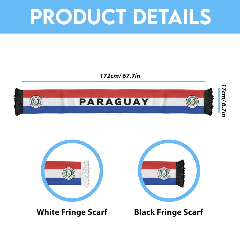 Paraguay Football 2026 Soccer Scarf Flag Style