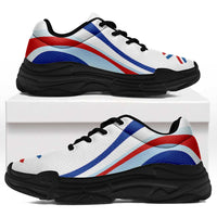 Paraguay Football Chunky Sneakers Flag-Inspired Curve Style