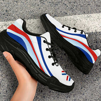 Paraguay Football Chunky Sneakers Flag-Inspired Curve Style
