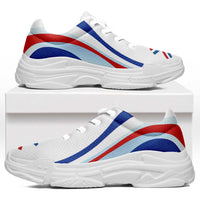 Paraguay Football Chunky Sneakers Flag-Inspired Curve Style