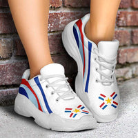 Paraguay Football Chunky Sneakers Flag-Inspired Curve Style