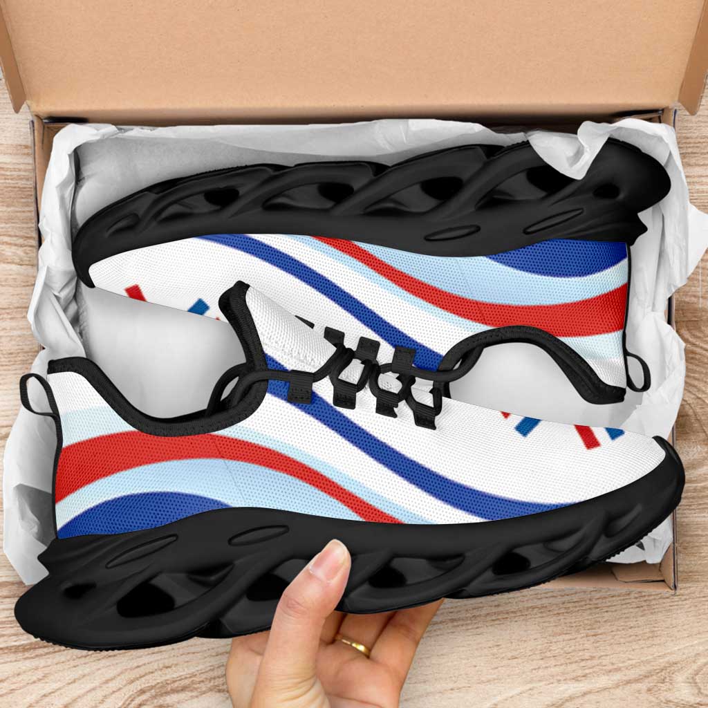 Paraguay Football Clunky Sneakers Flag-Inspired Curve Style