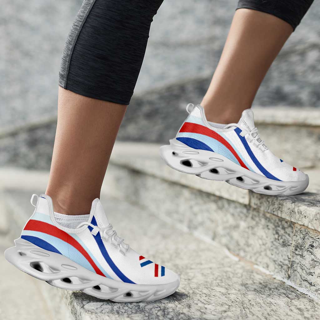 Paraguay Football Clunky Sneakers Flag-Inspired Curve Style