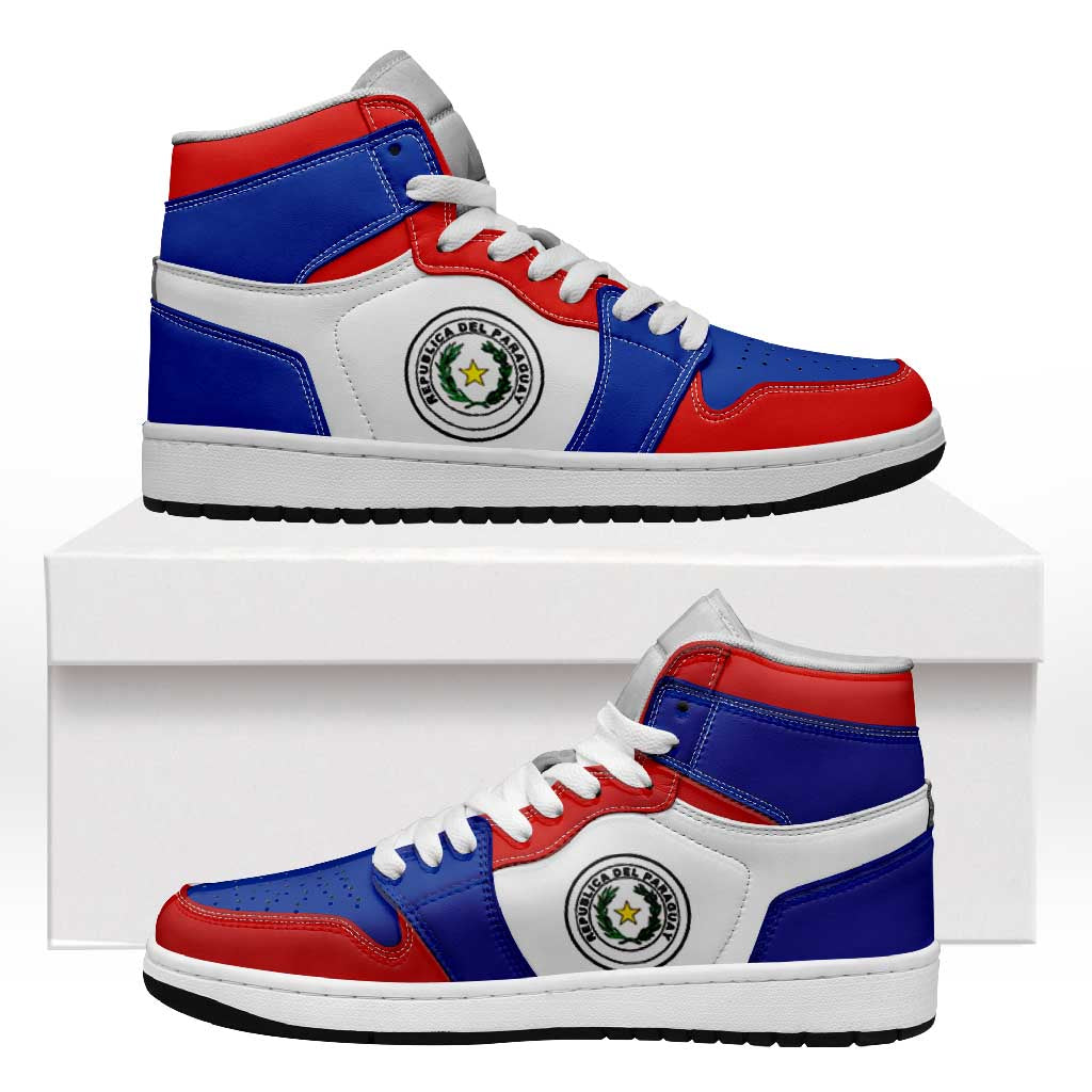 Paraguay High Sneakers AJ1 Classic National Flag Style - Wonder Print Shop