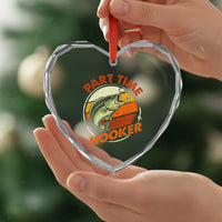 Part Time Hooker Heart Crystal Glass Ornament Retro Funny Fishing