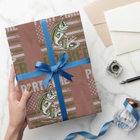Part Time Hooker Wrapping Paper Roll Funny Fishing Patriotic US Flag Fisherman