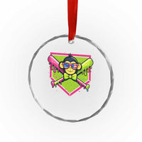 Party Monkey Baseball Drip Funny Animals Lover Crystal Glass Ornament