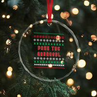 Pass The Gabagool Xmas Crystal Glass Ornament Funny Italy Xmas Italian French Pork Lover Ugly Sweater TS02