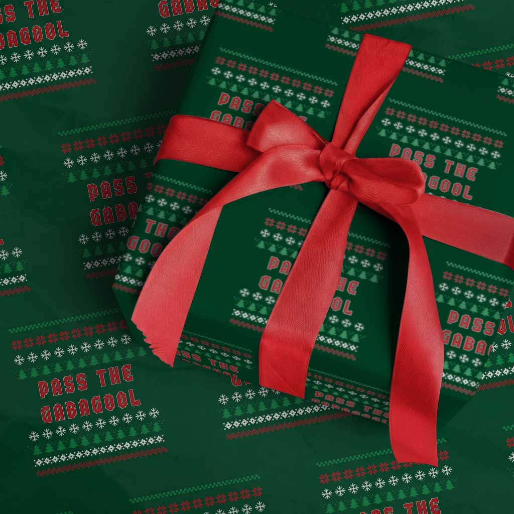 Pass The Gabagool Xmas Wrapping Paper Roll Funny Italy Xmas Italian French Pork Lover Ugly Sweater