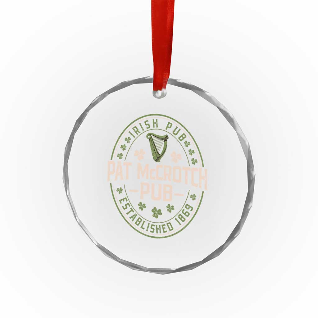 Pat McCrotch Irish Pub Crystal Glass Ornament St Patricks Day Dirty Adult Drinking