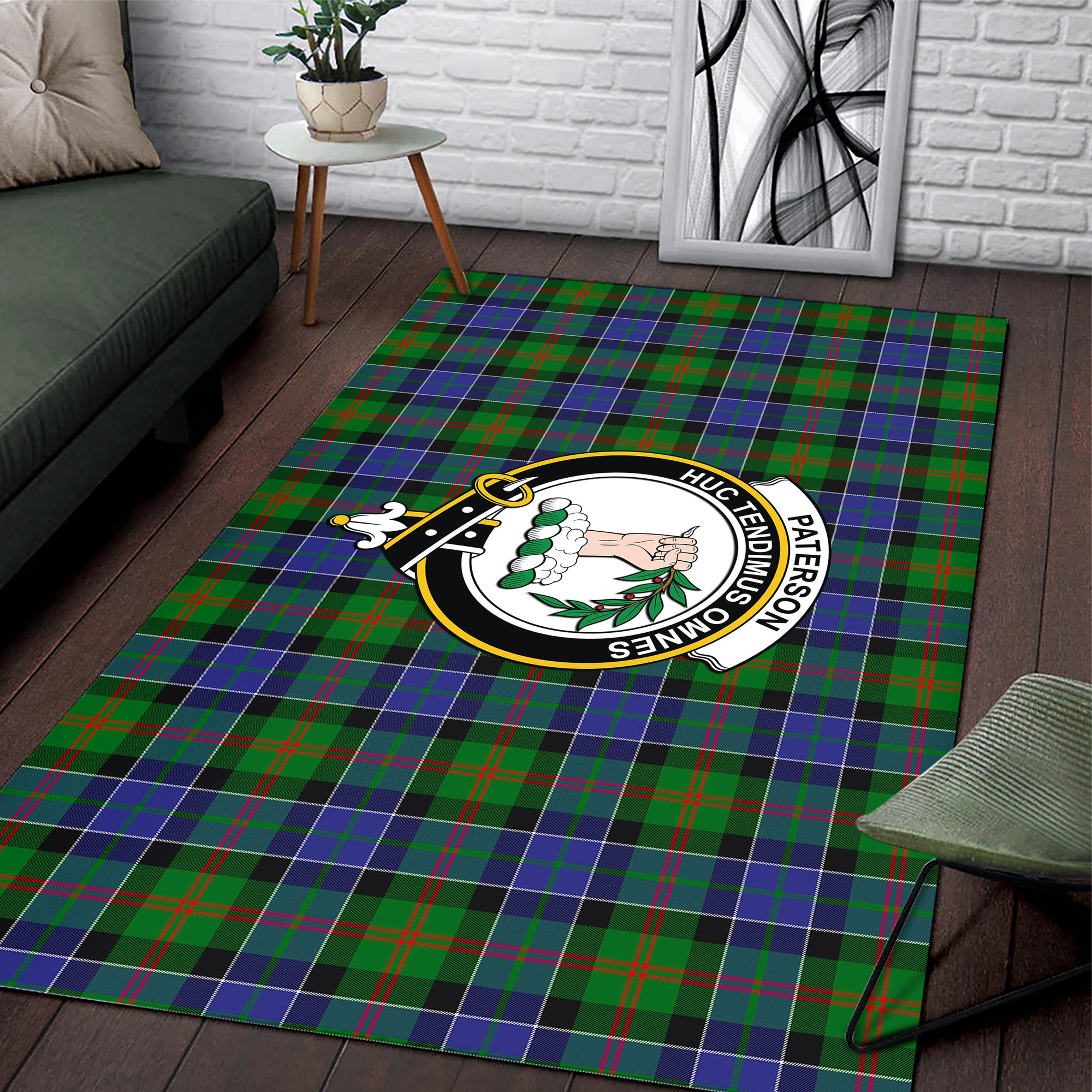 paterson-clan-tartan-rug-family-crest-tartan-plaid-rug-clan-scotland-tartan-area-rug