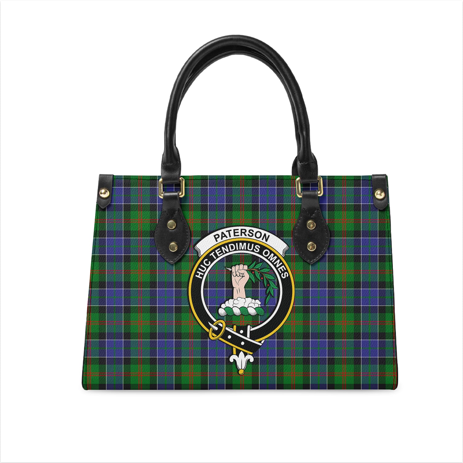 Paterson Tartan Family Crest Leather Bag TS23